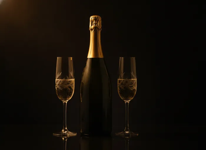 Champagner + gravierte Gläser
