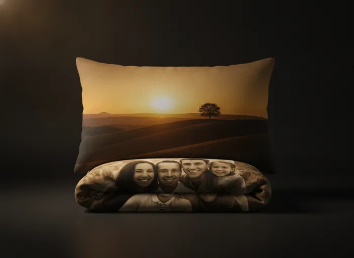 Kissen / Decke mit Foto