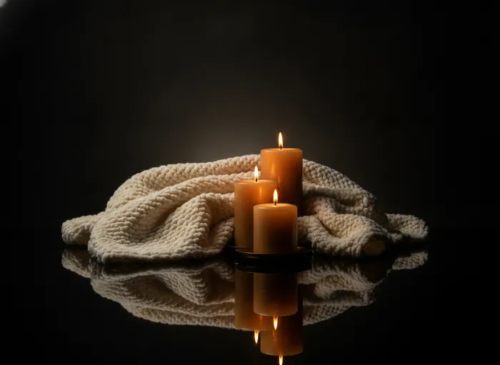 Kuscheldecke + Kerzen-Set